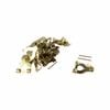 Everhang 10kg Brass Plated Picture Hanging Angle Drive Hook - 50 Pack