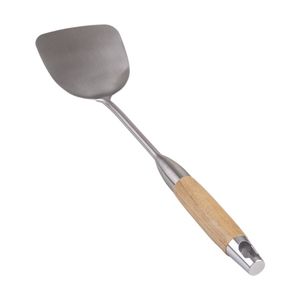 D.Line Wok Spatula Stainless Steel Head Beechwood Handle Kitchen Tool
