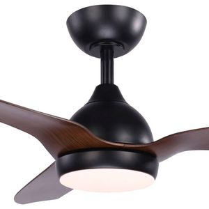 Fanforce Revo Smart DC Ceiling Fan LED Light Remote 52" ABS Blades Black/Walnut