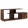 Costway 55"tv Stand 3tier Media Console Table Entertainment Unit Brown