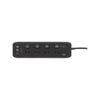 HPM 4 Outlet Black General Purpose USB Switched Powerboard