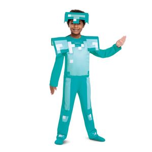 Disguise Minecraft Armor Kids/Childrens Fancy Dress Full Costume Size 7-8