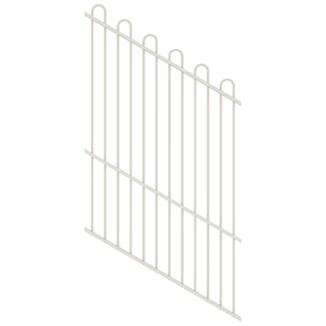 ProtectorAl 0350-1200W x 1800H Surfmist Loop Top Pool Fence Panel Raked 16-30º