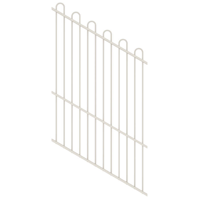 ProtectorAl 0350-1200W x 1800H Surfmist Loop Top Pool Fence Panel Raked 16-30º