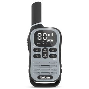 Uniden UH45 Max UHF CB HH Radio w Kid Zone Plus - Grey