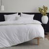 Bedding Co. Organic Cotton Flannelette Quilt Cover Set White Queen