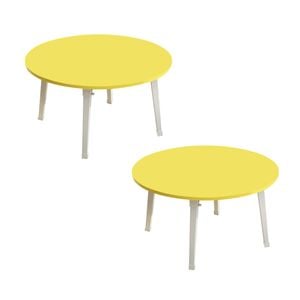 SOGA 2X Yellow Portable Floor Table – Small