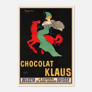 Galrie Stunning Vintage Chocolate Klaus Advertising Poster by Leonetto Cappiello Artwork, Poster Only, A4 21 x 30cm (8 x 12inch)