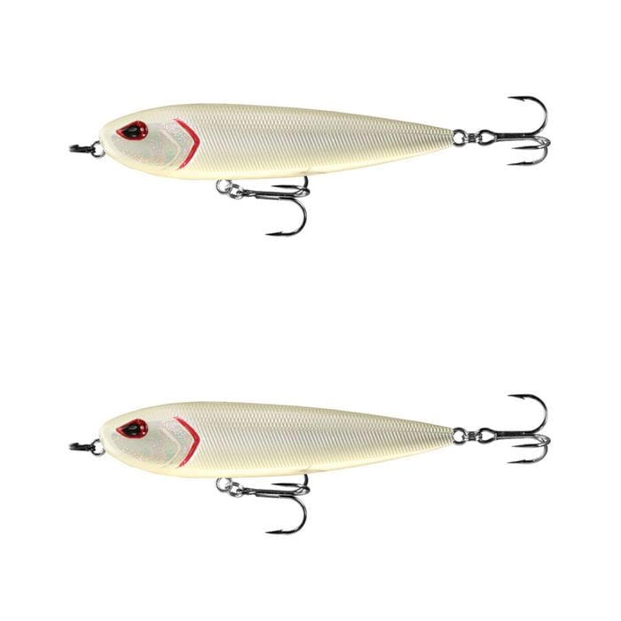 2x 13 Fishing 108mm Navigator Topwater Pencil Bait Fishing Lures - Albino Rhino