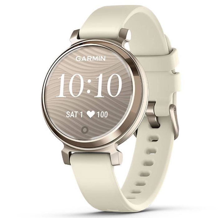 Garmin Lily Sport Smartwatch - Cream Gold W Silicone Band