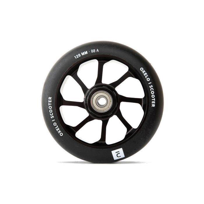 Decathlon - 120 Mm Alu Core Pu Freestyle Scooter Wheel - Black - One Size