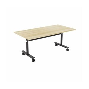 Olg Ascend Flip Table Black Frame New Oak Ravine Top L1500mm X W600mm