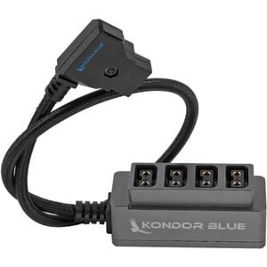 KONDOR BLUE 12V METAL D-TAP HUB 4 WAY PORT POWER TAP SPLILTTER (1/4”-20 THREAD)
