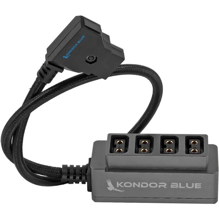 KONDOR BLUE 12V METAL D-TAP HUB 4 WAY PORT POWER TAP SPLILTTER (1/4”-20 THREAD)