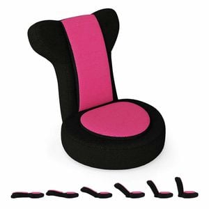 Costway Floor Lazy Sofa Chair 19 Position Adjustable Seat Cushion Pink