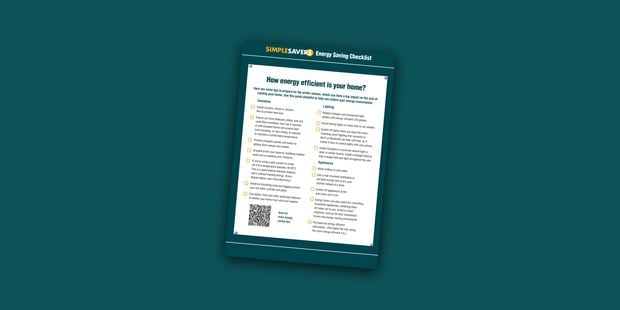 Simple savers energy saving checklist