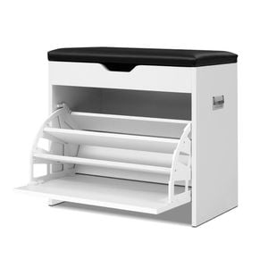 Homfurn Shoe Rack Storage Cabinet, Bench Style With Drawer, Shoe Storage Organizer