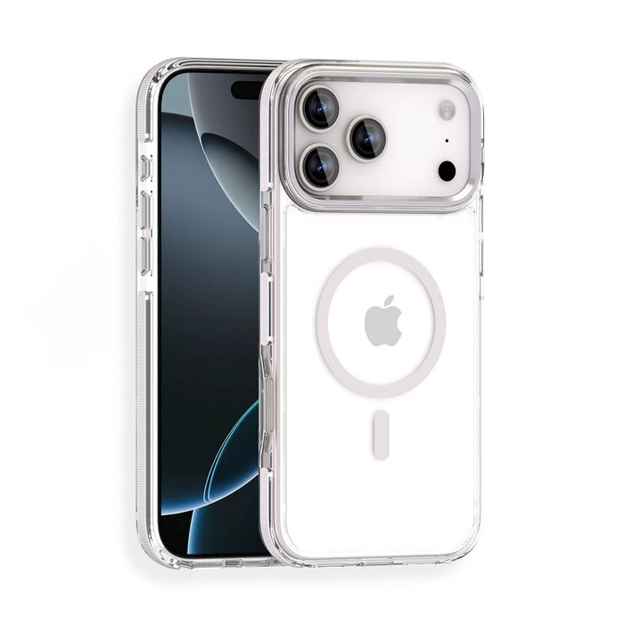 For Apple iPhone 18 Pro /17 Pro Magsafe Magnetic Back Case Shockproof Protective Clear Cover (White)
