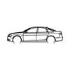 Ignite Laser Audi A6 4F Silhouette Metal Wall Art Coated Black 15.7inch/40cm