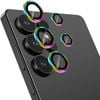 For Samsung Galaxy S25 Ultra Metal Camera Lens Glass Individual Eagle Protector Cover - Rainbow