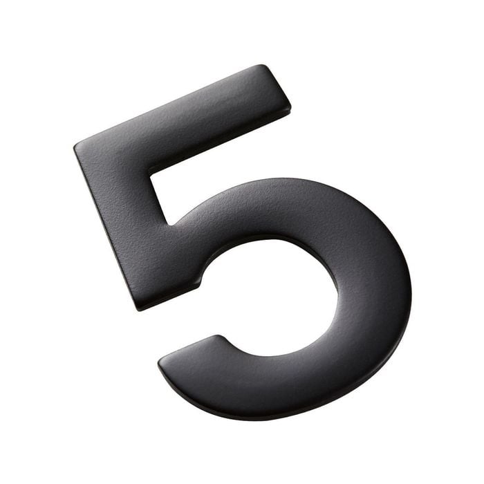Sandleford 50mm Black Mode Self Adhesive House Number 5