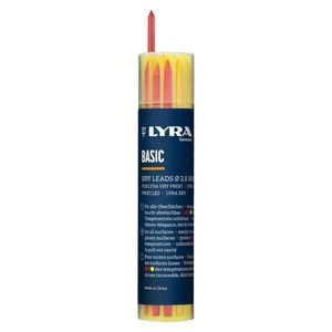 LYRA Graphite Red Yellow Lead Carpenters Pencil - 12 Refills