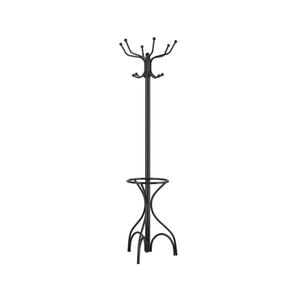 Costway 12 Hook Hanger Metal Coat Rack Clothes Storage Hat Stand Black