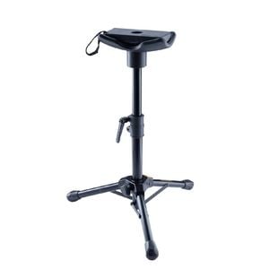 Hercules 2-Way Steel Adjustable/Foldable Low Brass Stand w Carry Bag Black