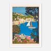 Galrie L'été Sur La Cote D'Azur - Vintage French Riviera Art Print by Roger Broders, White Frame, A3 30 x 42cm (12 x 16inch)