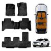 3d Floor Mats For Toyota Prado 150 Series 7-seat 2009-2024 Heavy Duty All Weather Car Mats Carpet Liner Set