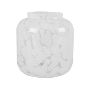 Maine & Crawford Mia Marble 18x17cm Glass Vase - White