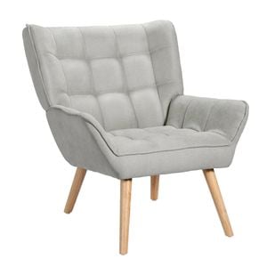 Artiss Armchair Grey Linen Fabric Cindy