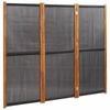 vidaXL 3-Panel Room Divider Black Panel Privacy Screen Partition Separator