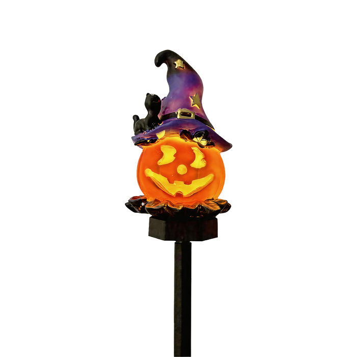 Galah Halloween Pumpkin With Hat Solar Pathway Light