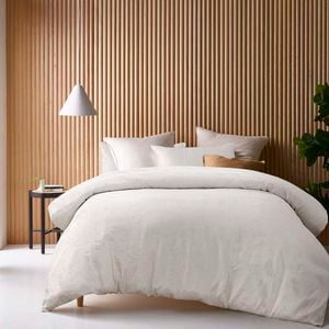 Accessorize Bedroom Collection King White Vera Jacquard Quilt Cover Set