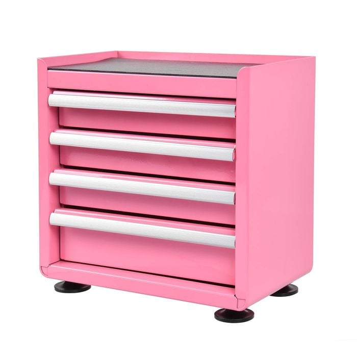 Craftright Pink 4 Drawer Mini Tool Chest