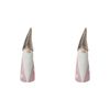 2PK LVD Ceramic Santa Gnome Large Home/Office Xmas Display Decor 6x18cm Pink