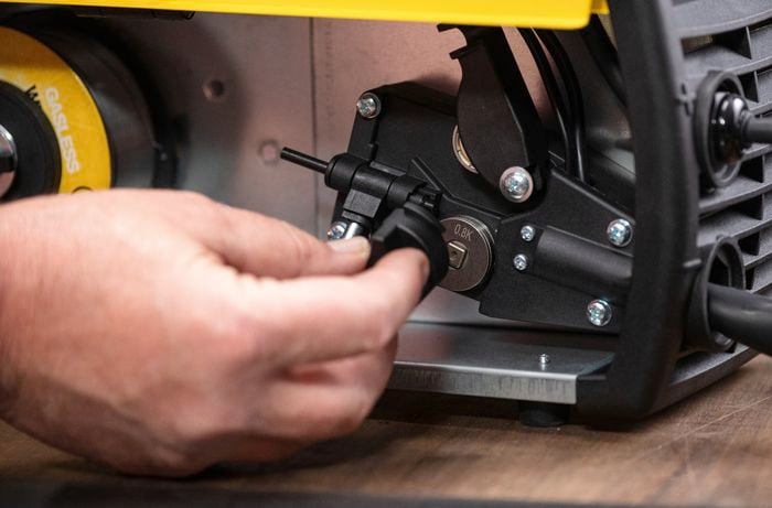 Lock and tighten the tension when you’re mig welding