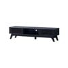Design Square Camille Wooden Lowline Entertainment Unit TV Stand 180cm 2-Doors Black