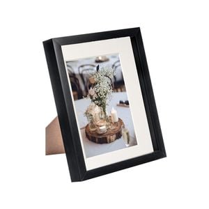 Nicola Spring 8" x 10" Black 3D Box Photo Frame - 5" x 7" Mount