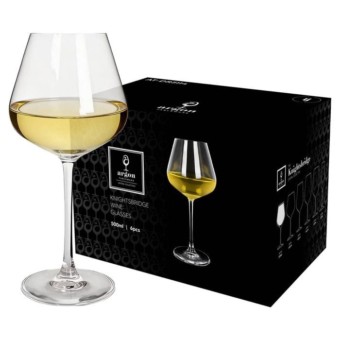 Argon Tableware Knightsbridge Crystal White Wine Glasses - 500ml - Pack Of 24