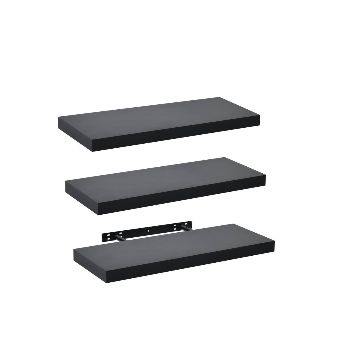 Takara Seiso Floating Wall Shelves Display Rack (Set of 3) Medium 60cm ...
