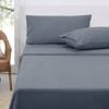 Bloomington Polar Fleece Sheet Set King 36cm Wall with King Pillowcases Slate