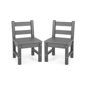 Costway 2x Kids Activity Play Chairs Study Grey