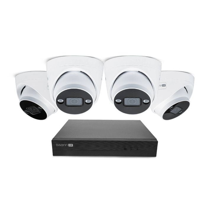 Swann AdvancedX Series Security System 4x 4K Spotlight Dome IP Cameras