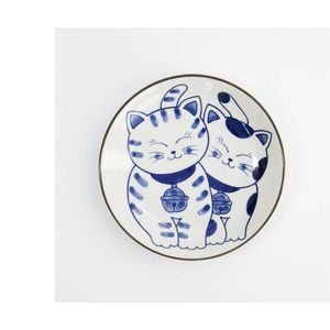 Tokyo Design Plate Kawaii Cat Twin Microwave Dishwasher Safe 16.5cm