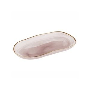 Ismay Small 26.5cm Glass Oblong Platter Dinnerware - Pink