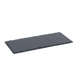 Argon Tableware Slate Dinner Plate - 29 x 12cm - Rectangular Natural Slate Rustic Raw Cut Serving Dish Cheese Board Savoury Mat