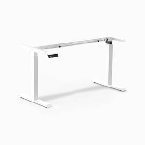 Desky Single Sit Stand Desk Frame - White