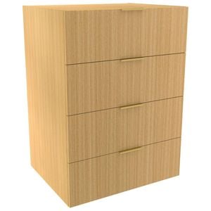 Lugna 1024 x 750 x 580mm Sand 4 Drawer Ready to Assemble Unit